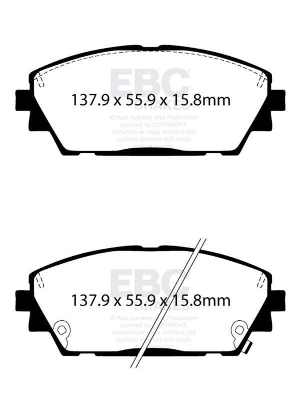 EBC 2019+ Mazda 3 (BP) 2.5L Redstuff Front Brake Pads - DP32416C