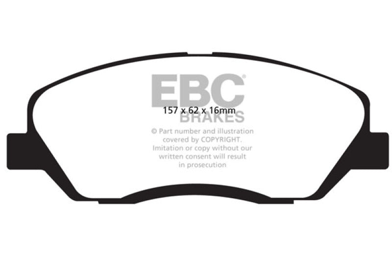 EBC 06-09 Hyundai Entourage 3.8 Greenstuff Front Brake Pads - DP61783