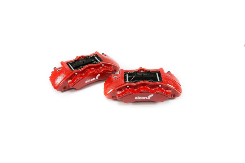Alcon 2019+ Ford Ranger/2020+ Bronco 2.3L 350x34mm Rotors 6-Piston Calipers Front Brake Kit - Red - ALABKF1551K61