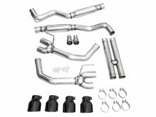 Load image into Gallery viewer, AWE 2024 Ford Mustang Dark Horse S650 RWD Track Edition Cat-Back Exhaust w/ Quad Diamond Black Tips - 3020-43375