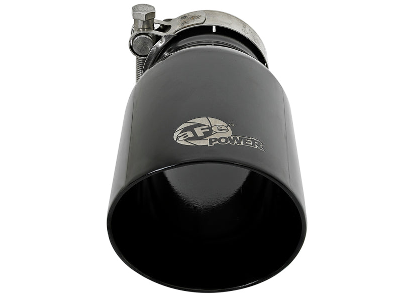 aFe MACH Force-Xp Universal 409 SS Single-Wall Clamp-On Exhaust Tip - Black - 49T25354-B07
