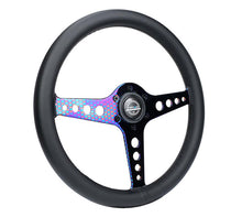 Load image into Gallery viewer, NRG Light Weight Gaming Steering Wheel - Driftz 350mm 3 NeoChrome Spokes Perforated Leather - ST-034MC-PR