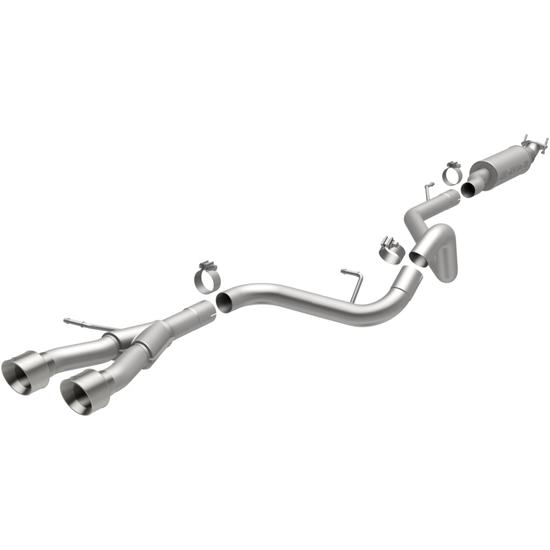 MagnaFlow 13 Hyundai Veloster 1.6L Turbo Dual Center Rear Exit Stainless Cat Back Perf Exhaust - 15215
