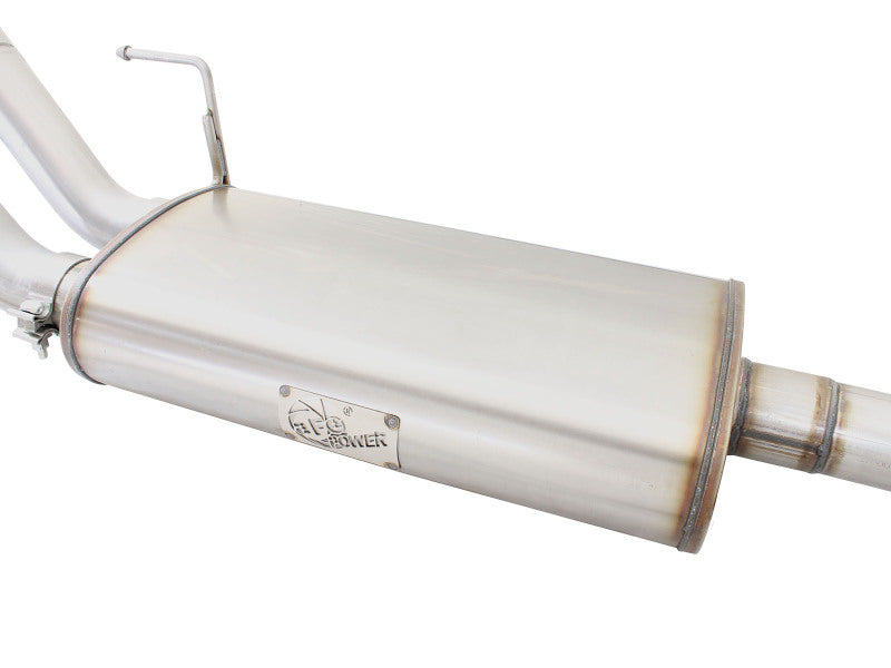 aFe MACHForce XP Exhaust 3in SS Dual Side Ext CB w/ Polished Tips 2015 Ford F150 5.0L V8 CC/SB EC/LB - 49-43074-P