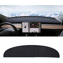 Load image into Gallery viewer, Dashboard Blackout Mat for Model 3/Y Anti-Glare Flannel Dash Cover