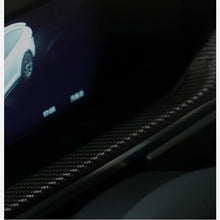 Load image into Gallery viewer, Dry Carbon Fiber Dashboard Panel Overlay for Model S/X 2021+ | 3 Finishes | UV Protected | Peel &amp; Stick