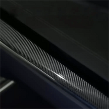 Load image into Gallery viewer, Dry Carbon Fiber Dashboard Panel Overlay for Model S/X 2021+ | 3 Finishes | UV Protected | Peel &amp; Stick