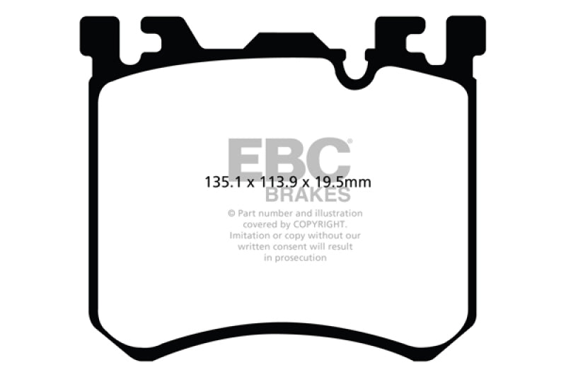 EBC 10-13 BMW X5M 4.4 Twin Turbo Redstuff Front Brake Pads - DP32091C
