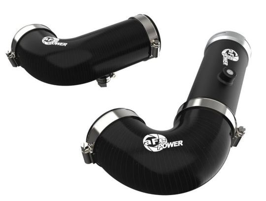 aFe BladeRunner Intercooler Hot & Cold Side Tubes Combo 20-21 GM Trucks 3.0L (td) - Black - 46-20454-B