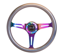 Load image into Gallery viewer, NRG Classic Wood Grain Steering Wheel (350mm) Chameleon/Pearlescent Paint Grip w/Neochrome 3-Spoke - ST-015MC-CN