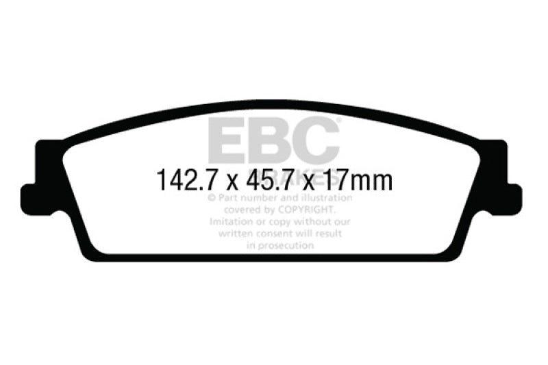 EBC 15+ Gac Yukon XL / Denali XL 1500 Extra Duty Rear Brake Pads - ED93022