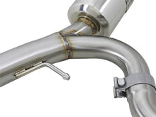 Load image into Gallery viewer, aFe Takeda 3in. to 2.5in. 304 SS C/B Exhaust 08-15 Mitsubishi EVO I4-2.0L (t) - Blue Flamed Tips - 49-36701-L