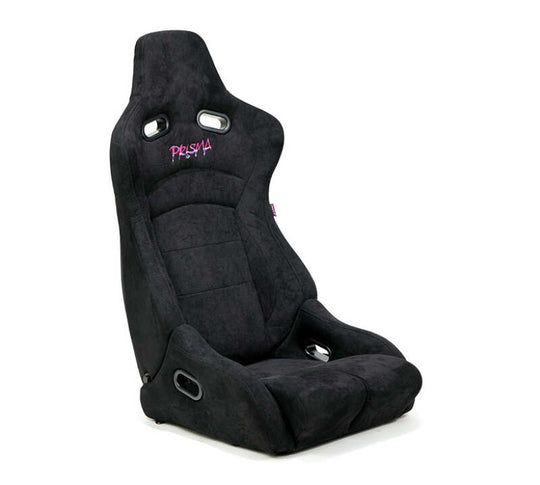 NRG Prisma Lab Reclinable Bucket Racing Seat - Pair (Black Vegan Suede) - RSC-710 L/R-BK