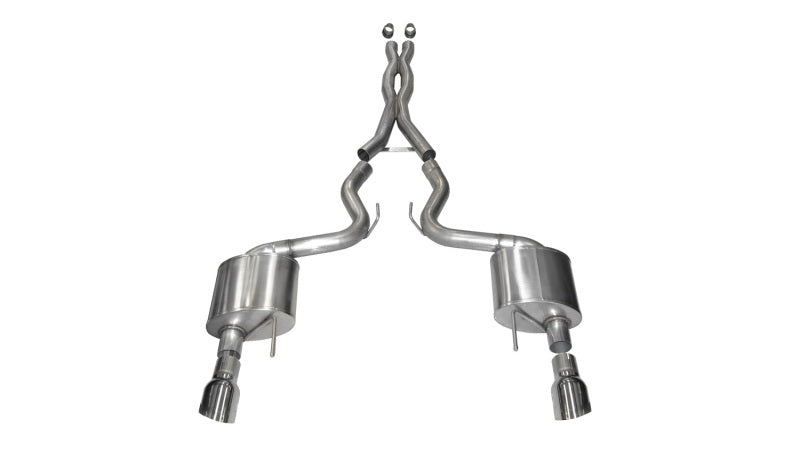Corsa 2015-2017 Ford Mustang GT 5.0 3in Cat Back Exhaust Polish Dual 4.5in Tip (Xtreme) - 14328