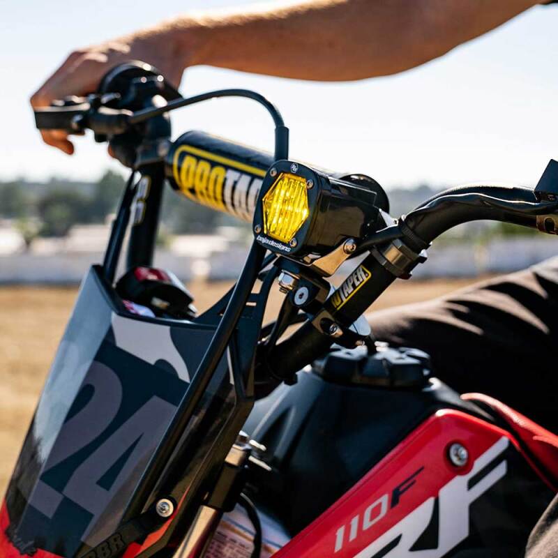 Baja Designs S1 Wide Cornering Electric Start Pit Bike LED Light - 387002