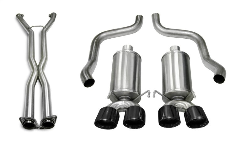 Corsa 05-08 Chevrolet Corvette (C6) 2.5in Xtreme Cat-Back Exhaust - 3.5in Black Twin Tips - 14469CB4BLK