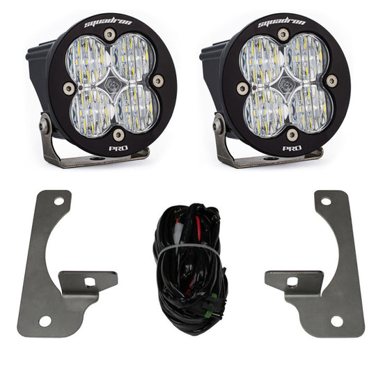 Baja Designs 07-09 Wrangler JK w/Premium Bumper Squadron R Pro Fog Pocket Kit - Clear - 448149