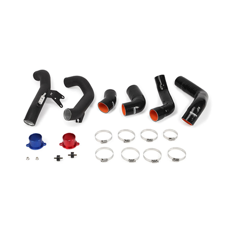 Mishimoto 2016+ Honda Civic 1.5T / 2017+ Honda Civic Si Silver Intercooler Kit w/Black Pipes - MMINT-CIV-16KSLWBK