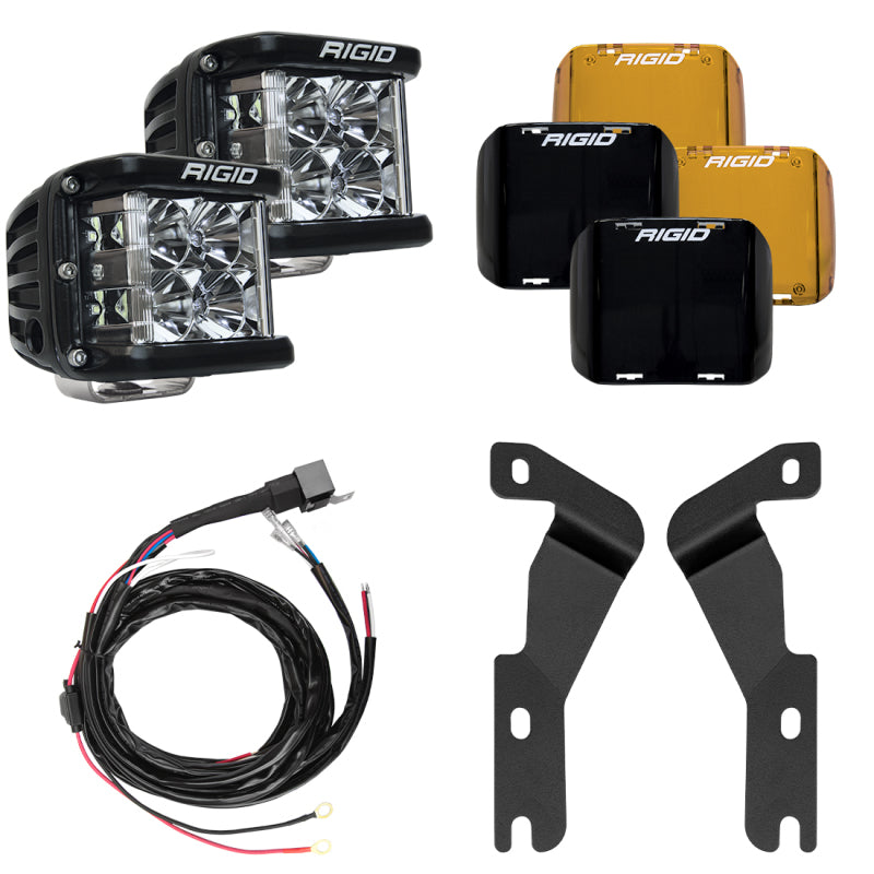 Rigid Industries 16-20 Toyota Tacoma A-Pillar Light Kit w/D-SS Flood - 46707