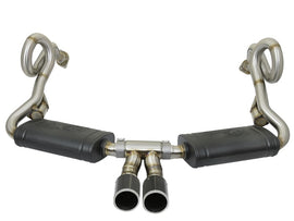 aFe MACHForce-Xp 2in 304 SS Cat-Back Exhaust w/Carbon Fiber Tips 13-16 Porsche Boxster 2.7L/3.4L - 49-36415-C