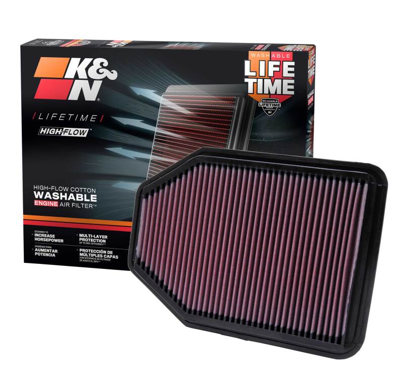 K&N 07-10 Jeep Wrangler 3.8L V6 Drop In Air Filter - 33-2364