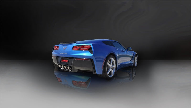 Corsa 2014-2019 Corvette C7 Coupe 6.2L V8 AT/MT 2.75in Valve-Back Dual Rear Exit Polished Sport Exht - 14764