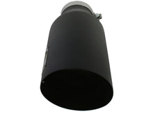 Load image into Gallery viewer, aFe MACHForce XP Exhausts Tips SS-304 EXH Tip 4In x 7Out x 18L Bolt-On (blk) - 49-92023-B