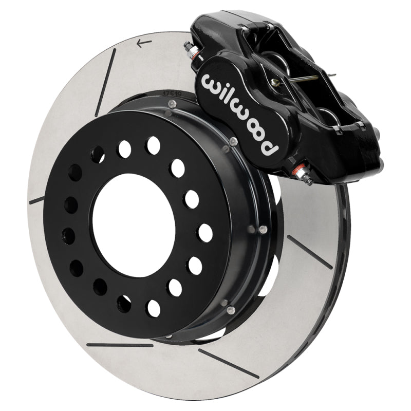 Wilwood Ford Mustang II Forged Dynalite Front Brake Kit w/ 11.38in Slotted Rotor - Black - 140-18364
