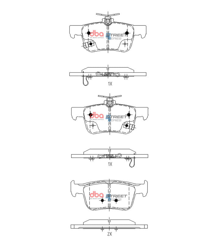 DBA 2019+ Honda Accord 2.0L Hybrid Street Series Rear Brake Pads - DB15152SS