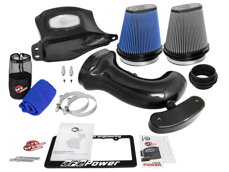 aFe Momentum Black Series Carbon Fiber Intake System P5R 14-17 Chevy Corvette 6.2L (C7) - 52-74201-C