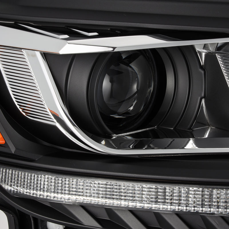 AlphaRex 2019+ Ford Ranger PRO-Series Proj Headlights Plank Style Black w/Seq Signal/DRL - 880120