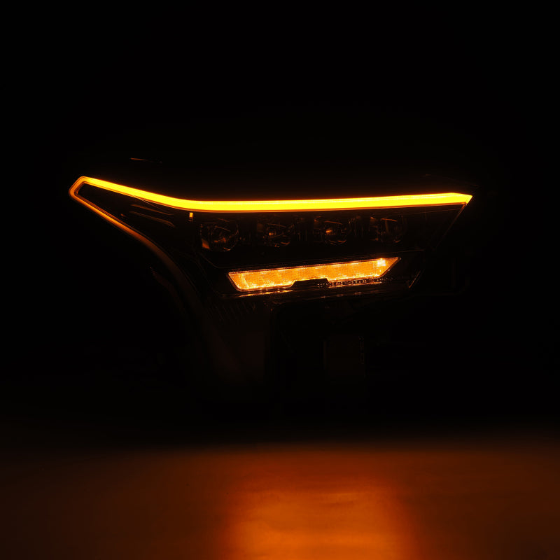 AlphaRex 22-23 Toyota Tundra NOVA-Series Headlights Alpha-Black w/Amber DRL - Req 810029 OR 810030 - 880871