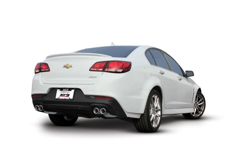 Borla 14-15 Chevrolet SS 6.2L AT RWD 4Dr S-Type Dual Split Rear Exit Rnd Rlld Angle-Cut Rear Sec Ex - 11885
