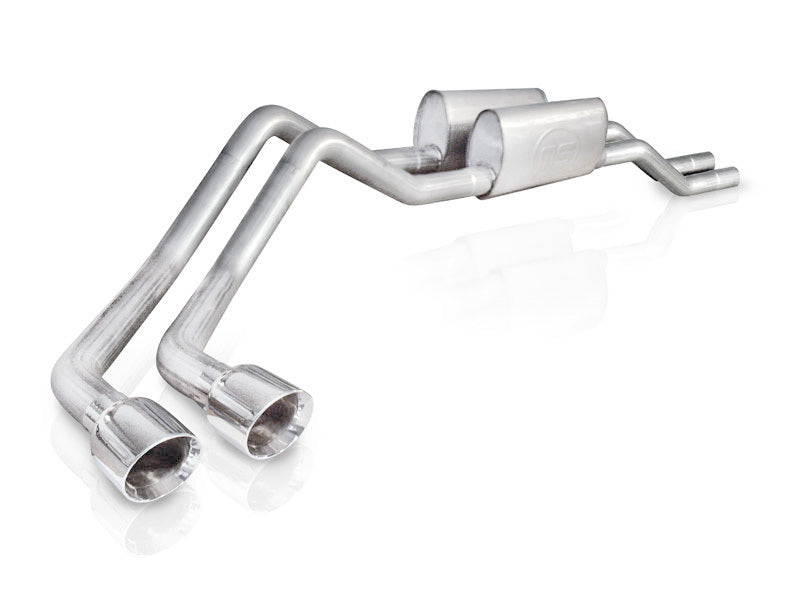 Stainless Works 2004-08 F150 5.4L Exhaust 2-1/2in Chambered Mufflers Behind Passenger Tire Exit - 08F150TDRT