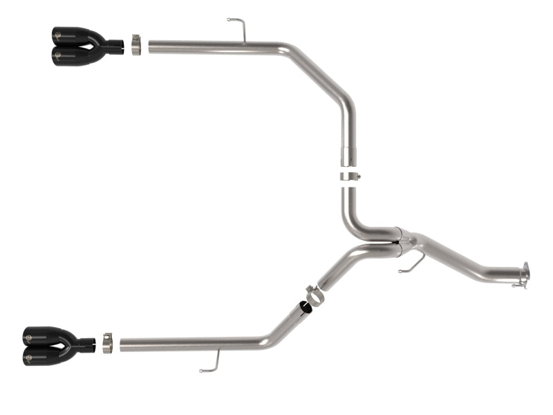 aFe Vulcan Series 3in 304SS DPF-Back 21 Jeep Gladiator V6-3.0L (td) Dual Black Tip - 49-38095-B