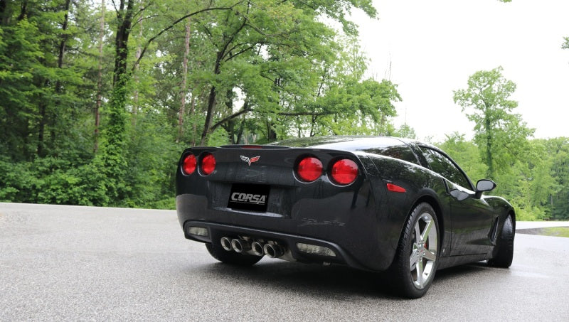 Corsa 2005-2007 Chevrolet Corvette C6 6.0L V8 Polished Sport Axle-Back Exhaust - 14169