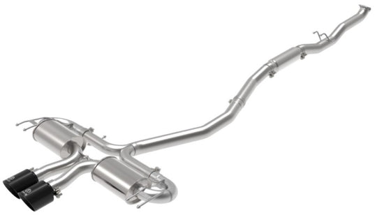 aFe Takeda 3in 304 SS Cat-Back Exhaust System w/Black Tips 17-20 Honda Civic Sport L4-1.5L (t) - 49-36624-B