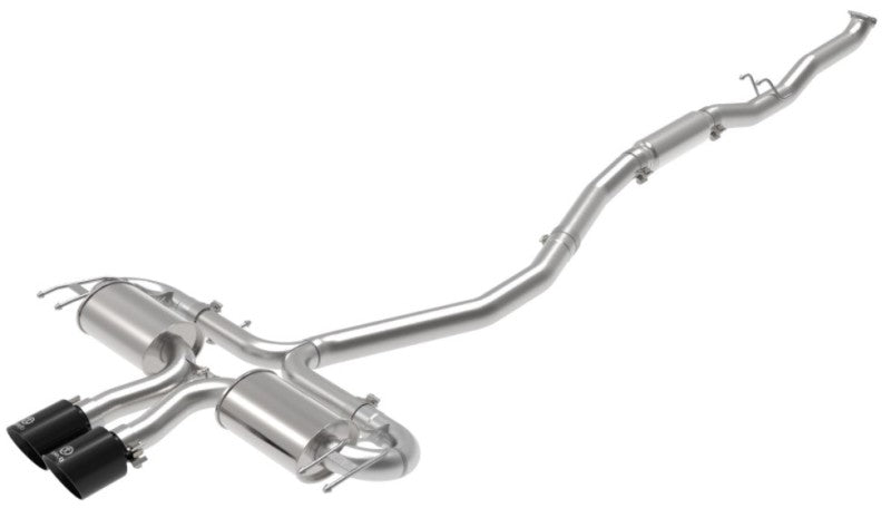 aFe Takeda 3in 304 SS Cat-Back Exhaust System w/Black Tips 17-20 Honda Civic Sport L4-1.5L (t) - 49-36624-B