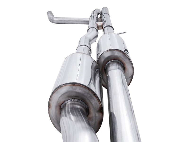 AWE Tuning 4th Gen GM 1500 6.2L 0FG Cat-Back Split Rear Exit (w/ Bumper Cutouts) - Quad Diamond Tips - 3015-43204
