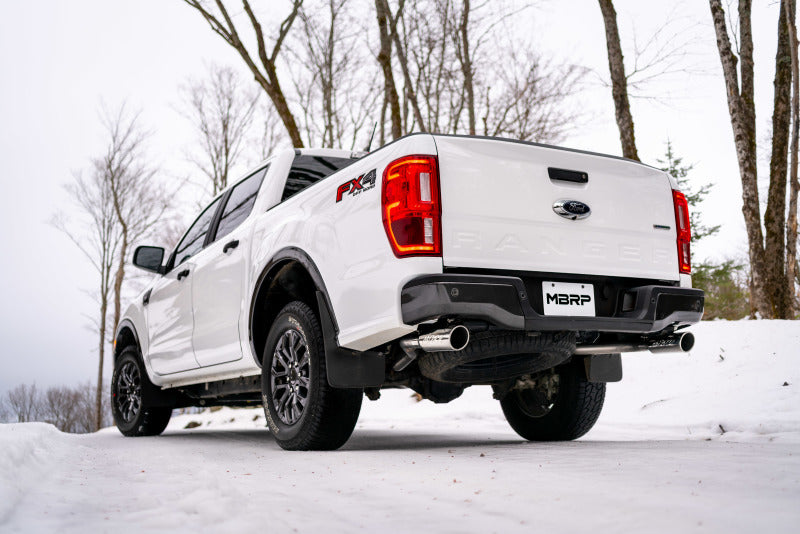 MBRP 19-20 Ford Ranger 2.3L 3 in Dual Split Rear Exit 4 in Tips AL Cat Back - S5223AL