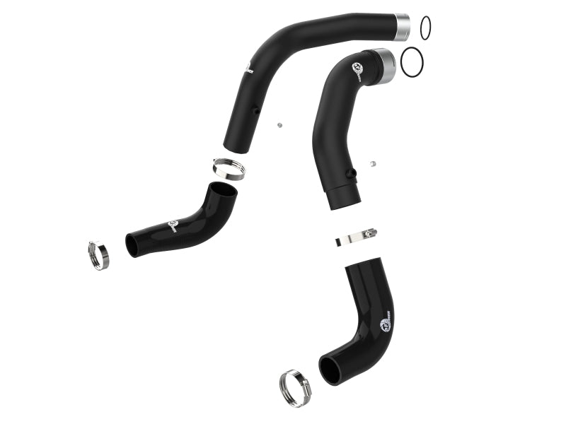 aFe BladeRunner Black 3in Intercooler Hot & Cold Side Pipe Kit 20-21 Jeep Wrangler V6-3.0L (td) - 46-20434-B