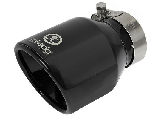 aFe Takeda Universal Exhaust Tip 2-1/2 IN Inlet x 4 IN Outlet x 6 IN L- Black - 49T25404-B061