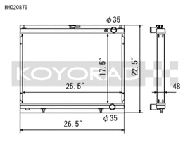 Koyo 1998-Aug 2000 Nissan Skyline GT-R R34 2.6L Turbo Radiator - HH020879