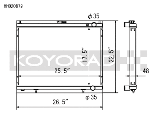 Koyo 1998-Aug 2000 Nissan Skyline GT-R R34 2.6L Turbo Radiator - HH020879