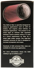 Load image into Gallery viewer, K&amp;N Filter Universal Rubber Filter 3 1/2 inch Flange 4 5/8 inch Base 3 1/2 inch Top 7 inch Height - RU-3130