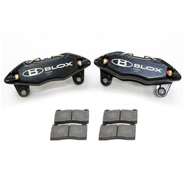 BLOX Racing Forged 4 Piston Calipers and Pads (Fits Honda/Acura 262mm Rotors) - BXBS-10500