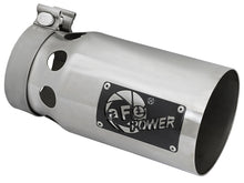 Load image into Gallery viewer, aFe Rebel XD Series Universal Exhaust Tip 4 IN Inlet x 5 IN Outlet x 10 IN L- Polished Tip - 49T40501-P10