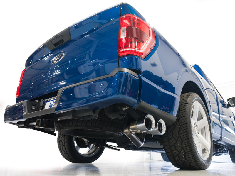 AWE Tuning 21-25 Ford F150 (14th Gen Reg Cab) Cat-Back Exhaust - 4.5in Dual Side Exit Chrome Tips - 3015-32145
