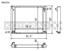 Load image into Gallery viewer, Koyo 90-96 Nissan 300ZX 3.0L Turbo (MT) Radiator - HH020243