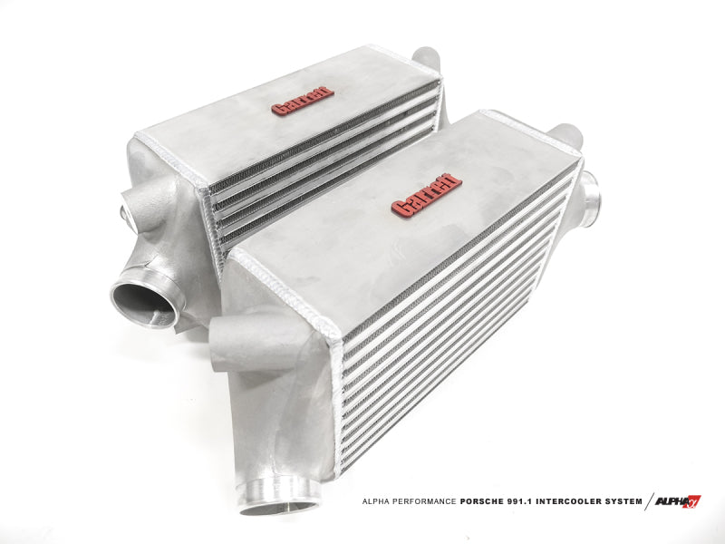 AMS Performance 13-15 Porsche 911 Turbo/Turbo S (991.1) Alpha Intercooler Kit w/Carbon Fiber Shrouds - ALP.23.09.0001-1